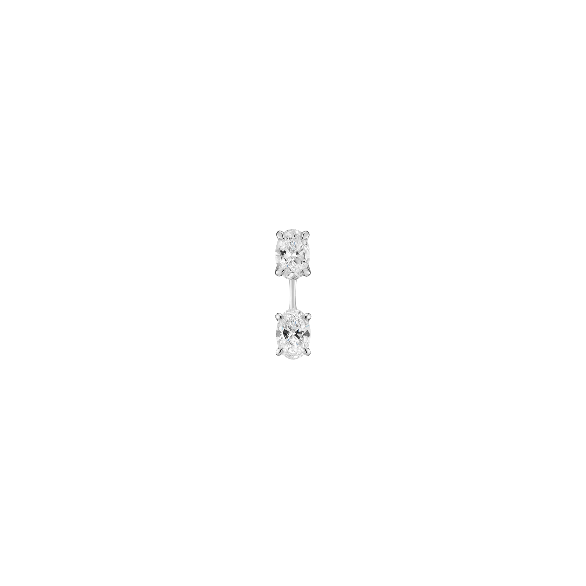 Lab Grown Diamond Ear Jacket - 0.5ct Oval Bottom Stone