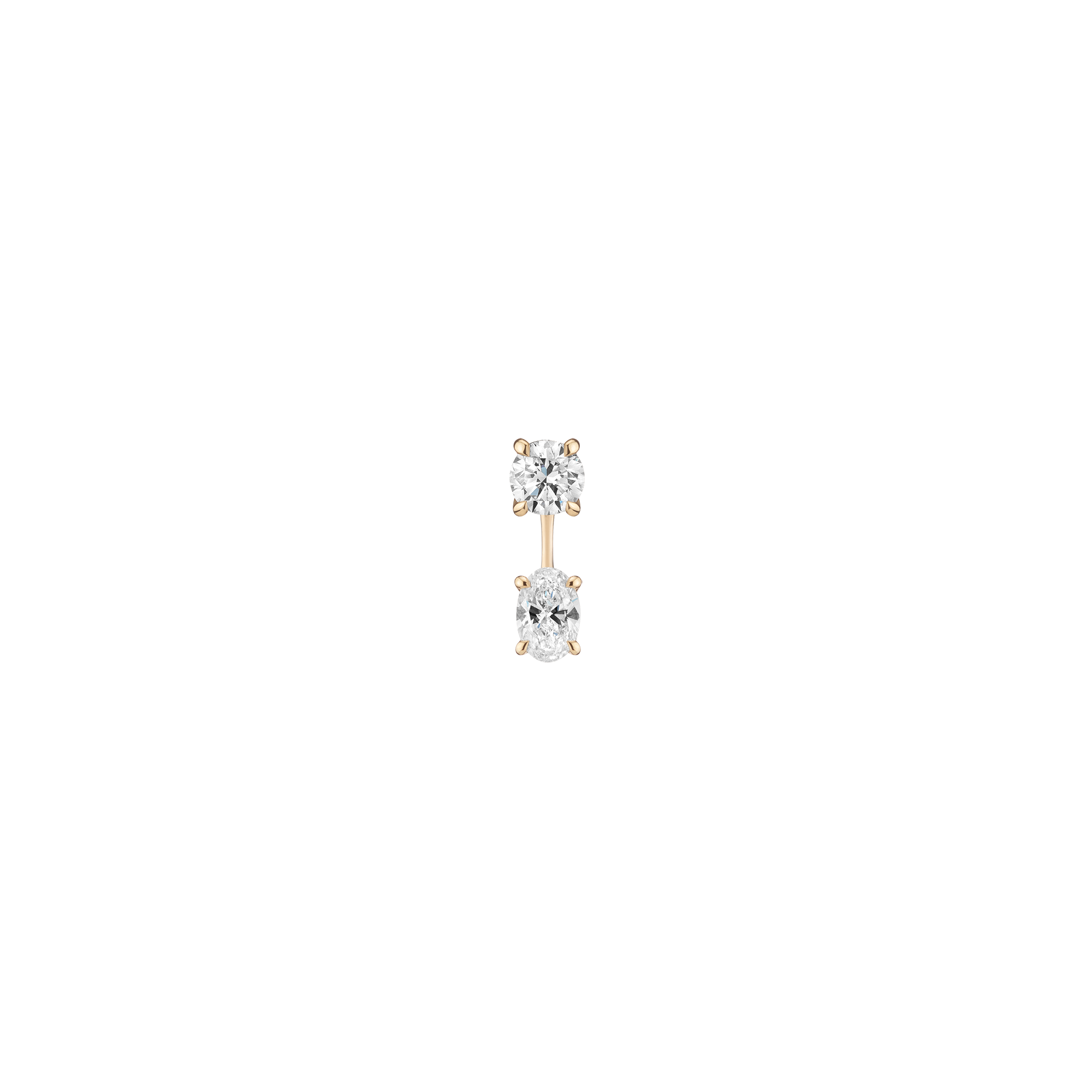 Lab Grown Diamond Ear Jacket - 0.5ct Oval Bottom Stone
