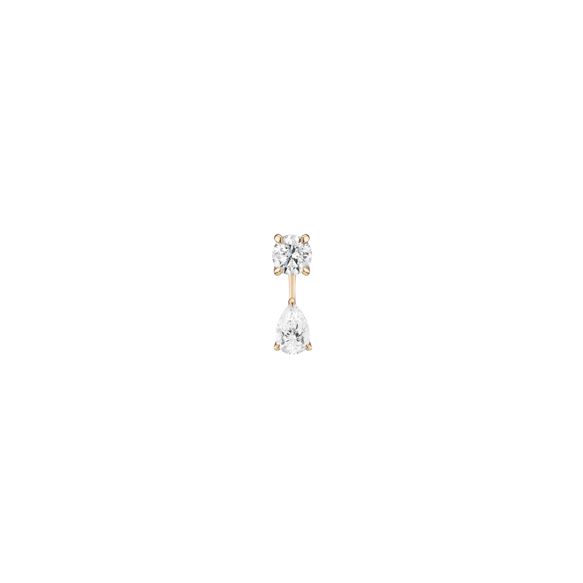 Lab Grown Diamond Ear Jacket - 0.5ct Pear Bottom Stone