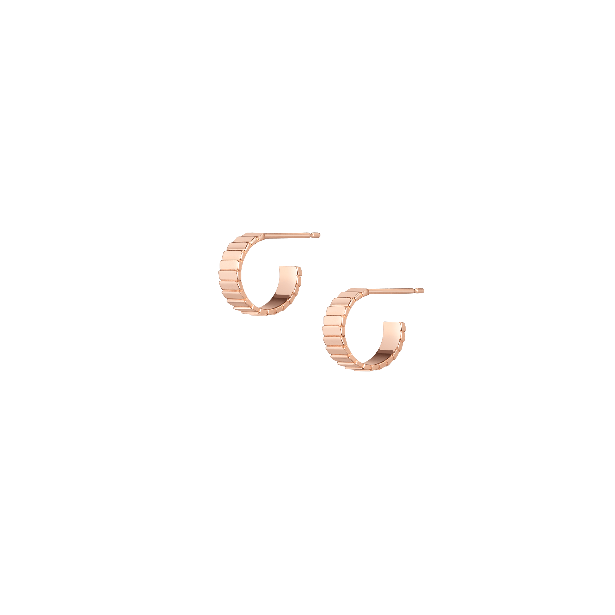 Infinity Gold Huggie Earrings Rose Gold Vermeil 14K Rose Gold 18K Rose Gold First Single | Pair
