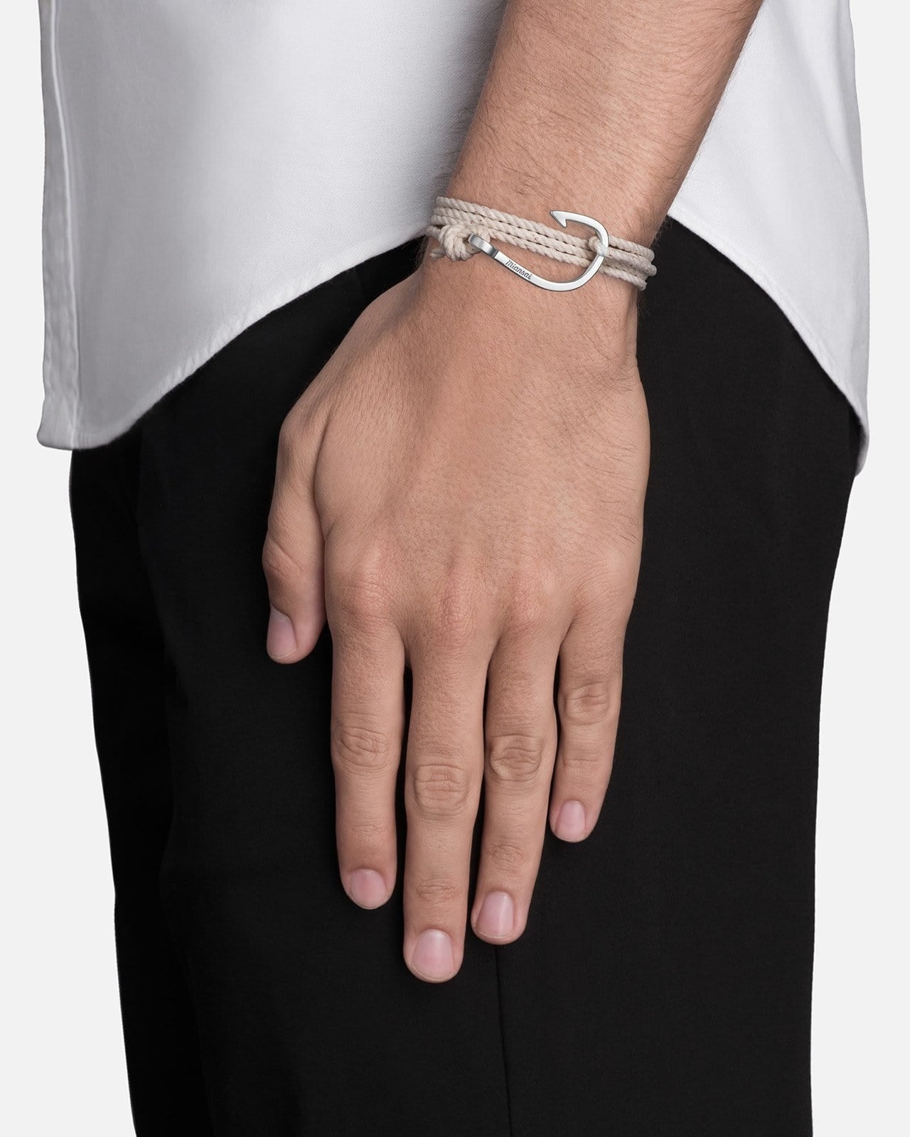 Hook Rope Bracelet, Silver