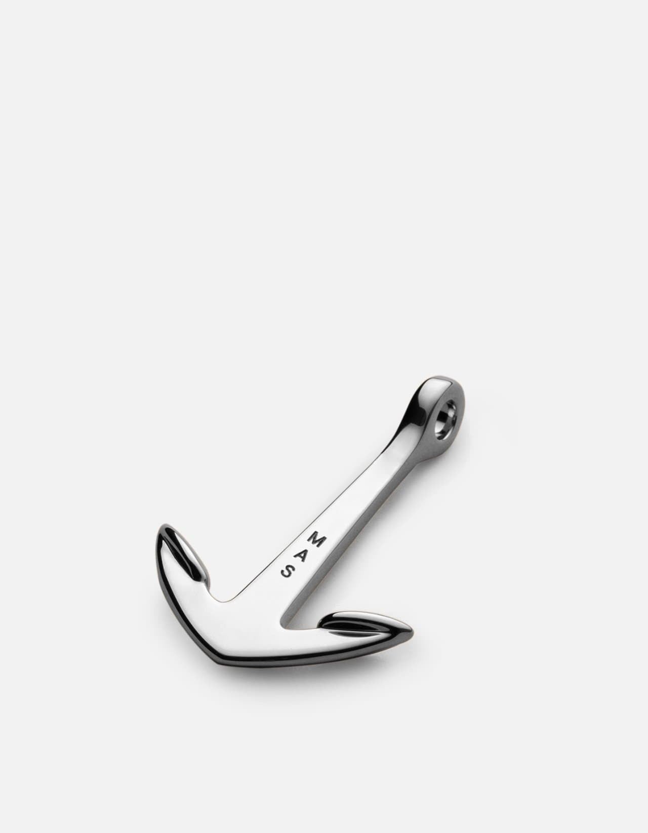 Miansai Hooks/Anchors Anchor Rope, Silver Solid Black / Stainless Steel / Monogram: Yes