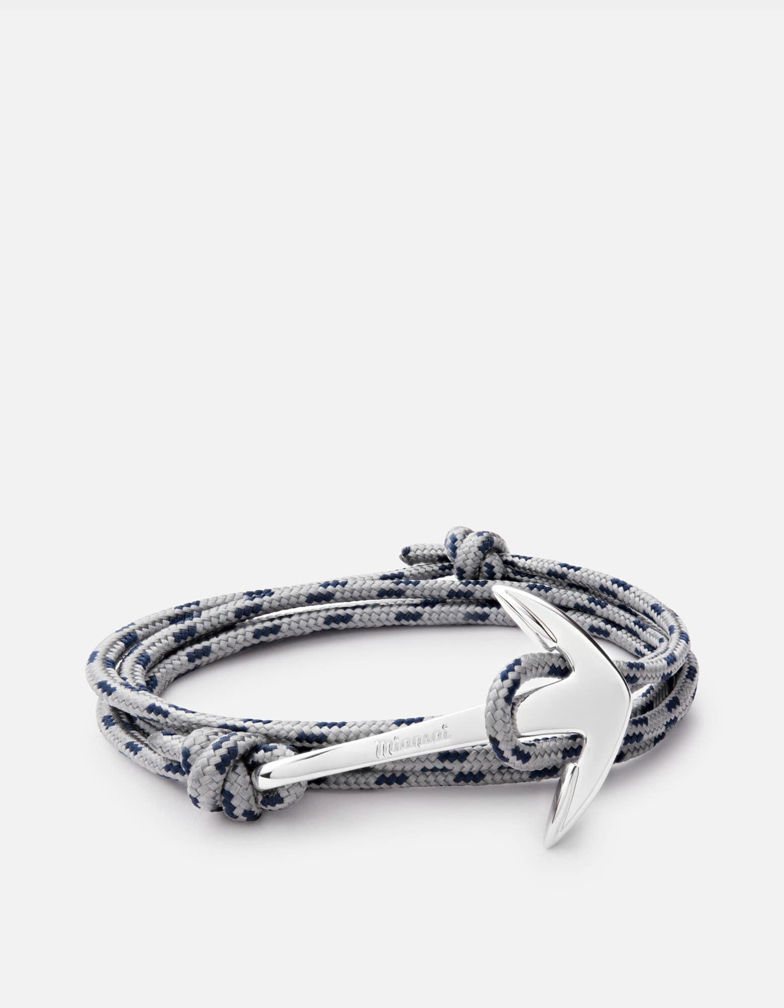 Miansai Hooks/Anchors Anchor Rope, Silver Steel / Stainless Steel / Monogram: No