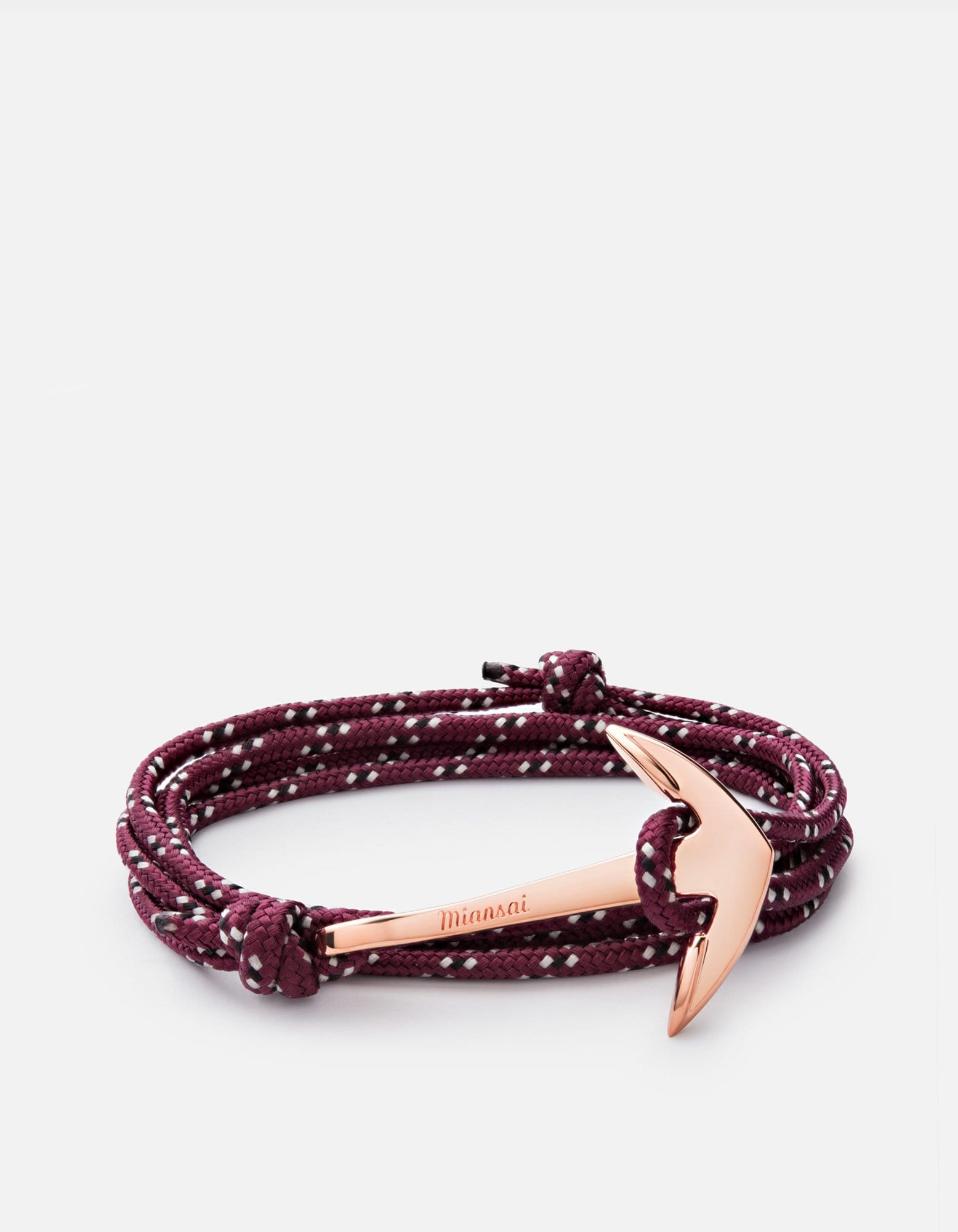 Miansai Hooks/Anchors Anchor Rope, Rose Bordeaux / Rose Plated