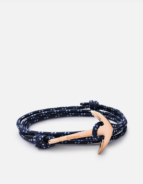 Miansai Hooks/Anchors Anchor Rope, Rose Indigo / Rose Plated