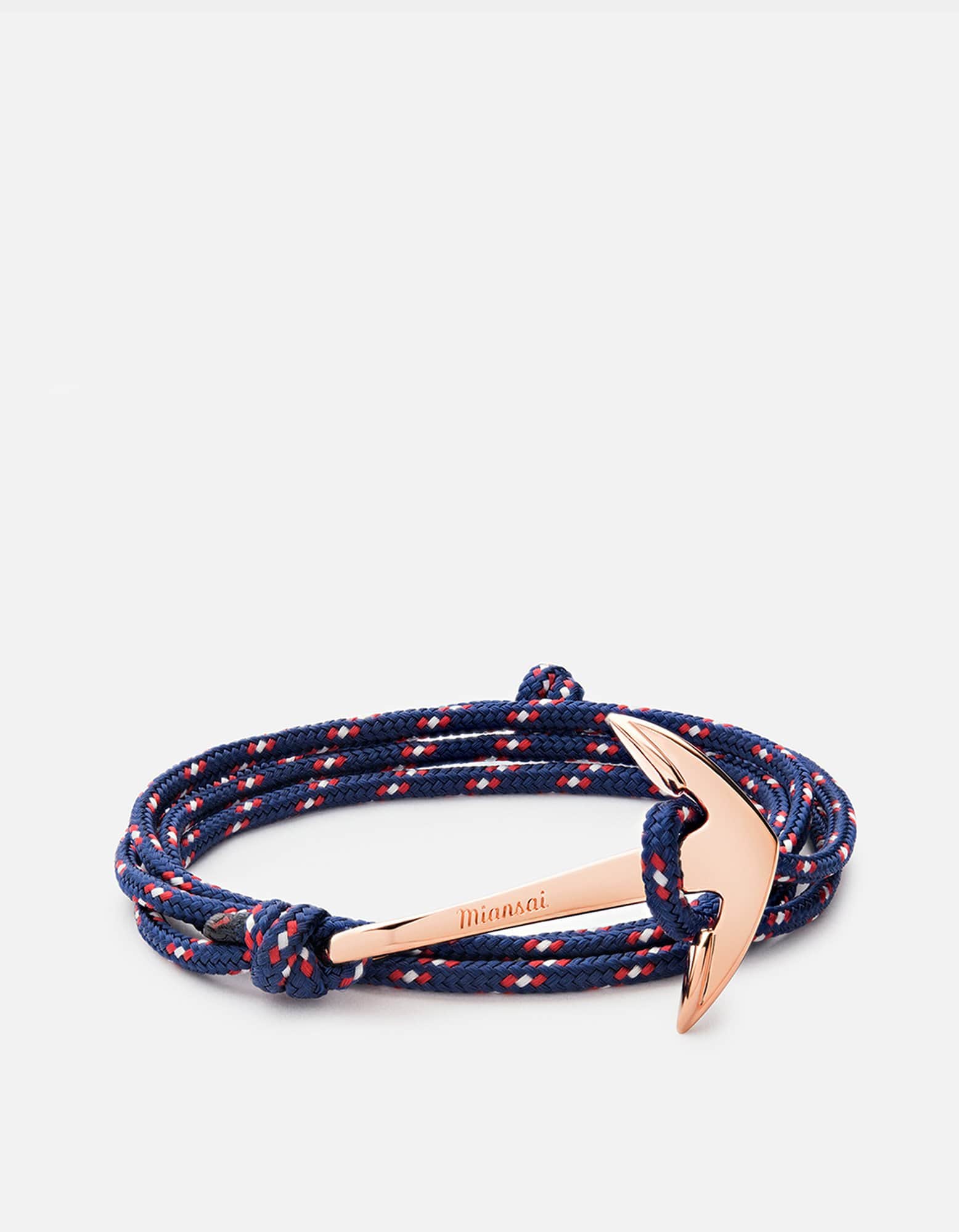 Miansai Hooks/Anchors Anchor Rope, Rose Navy Blue / Rose Plated
