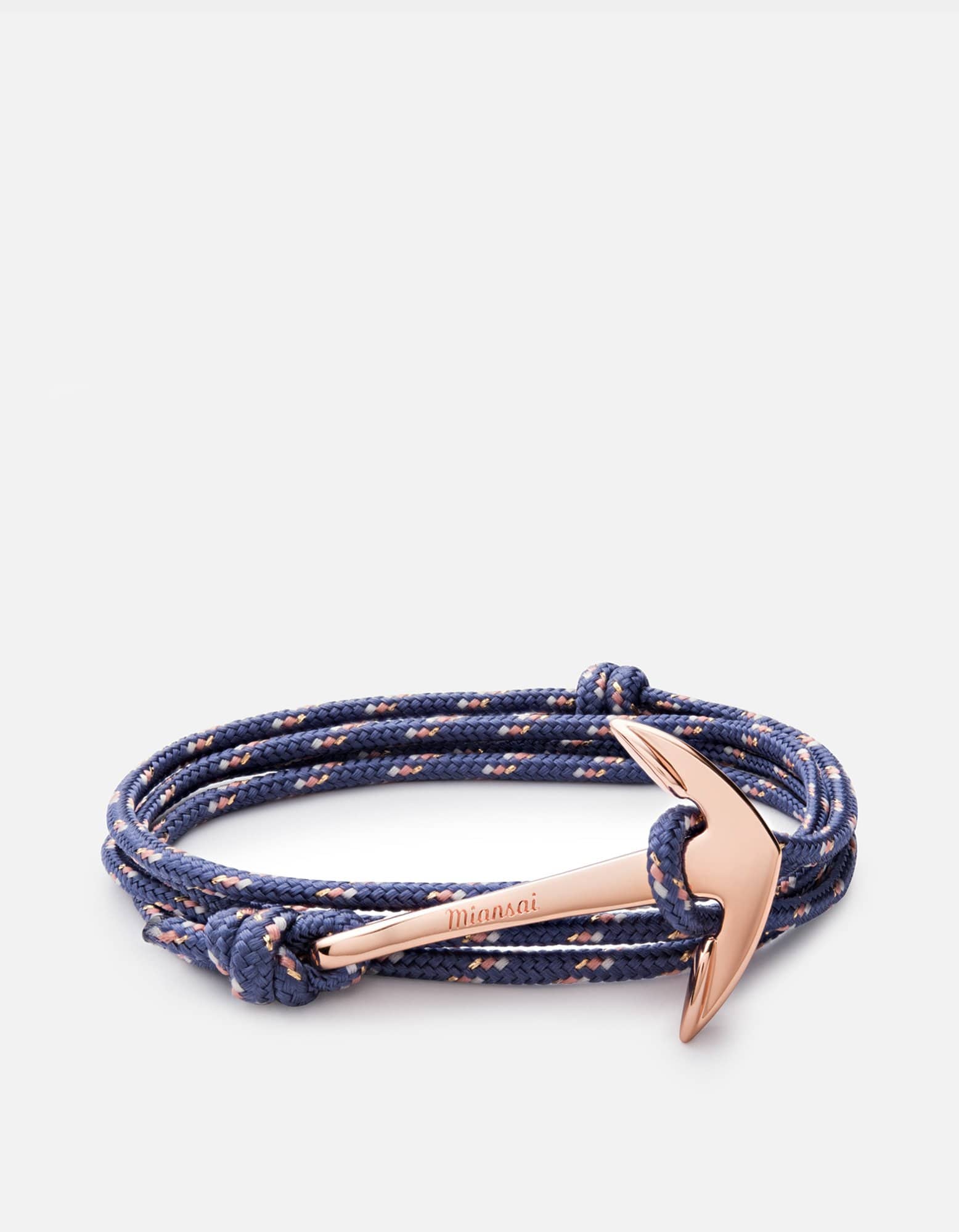 Miansai Hooks/Anchors Anchor Rope, Rose Slate Blue/Rose / Rose Plated