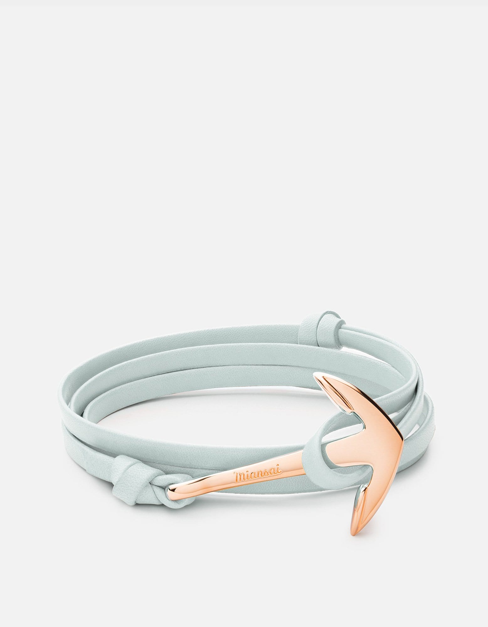Miansai Hooks/Anchors Anchor Leather, Rose Mint / Rose Plated