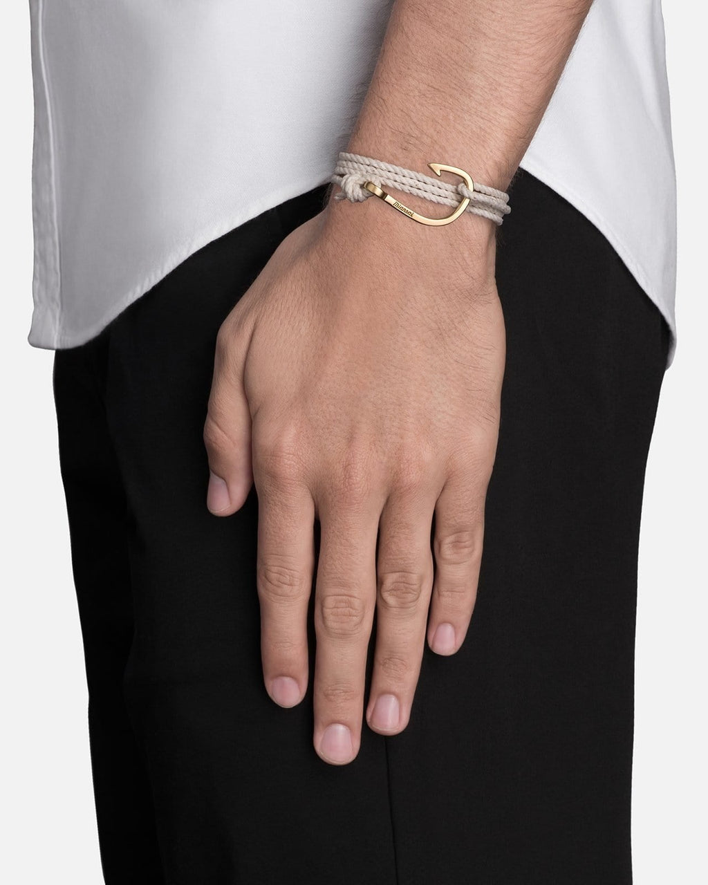 Hook Rope Bracelet, Matte Gold