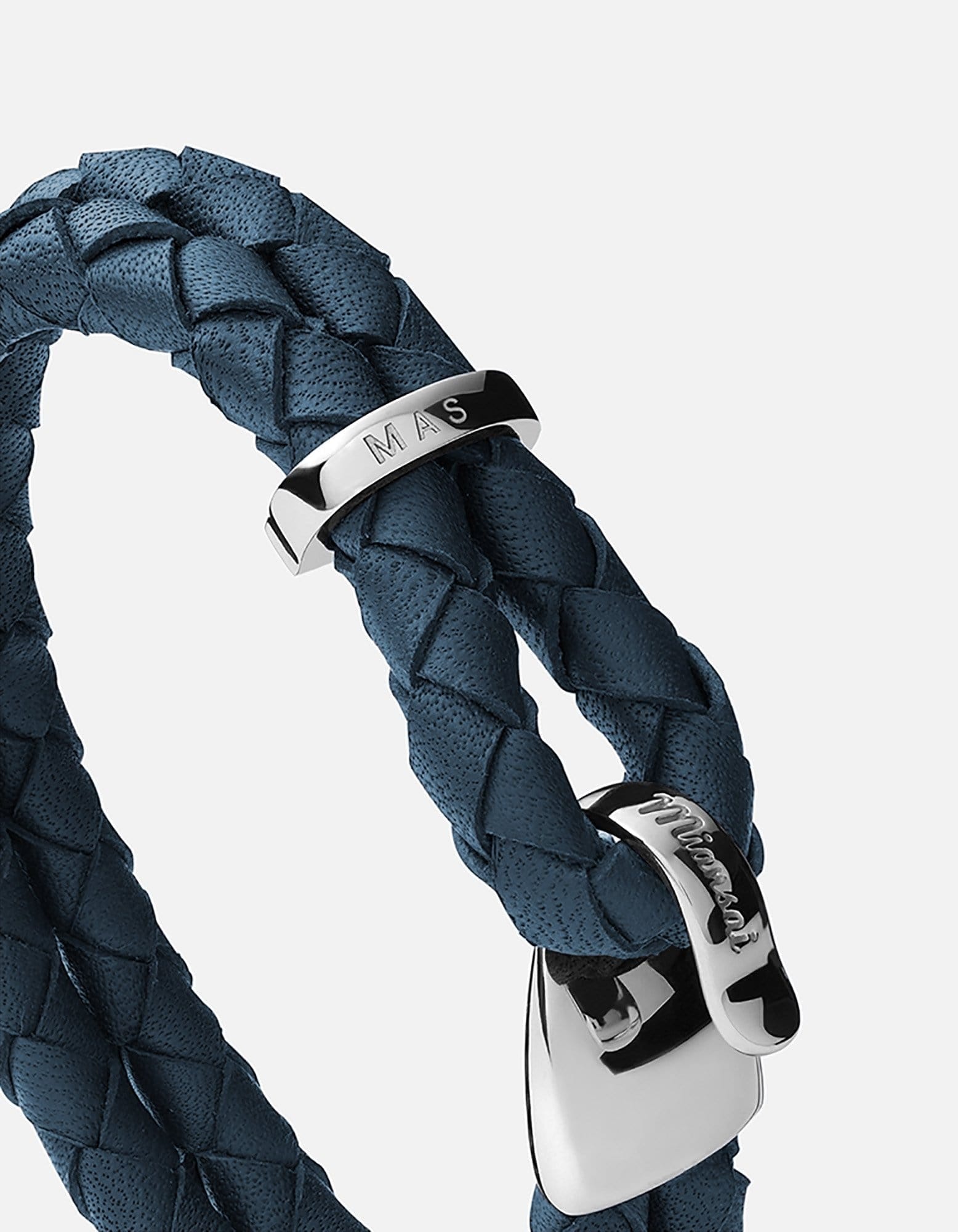 Miansai Bracelets Beacon Leather, Sterling Silver Seneca / M / Monogram: Yes
