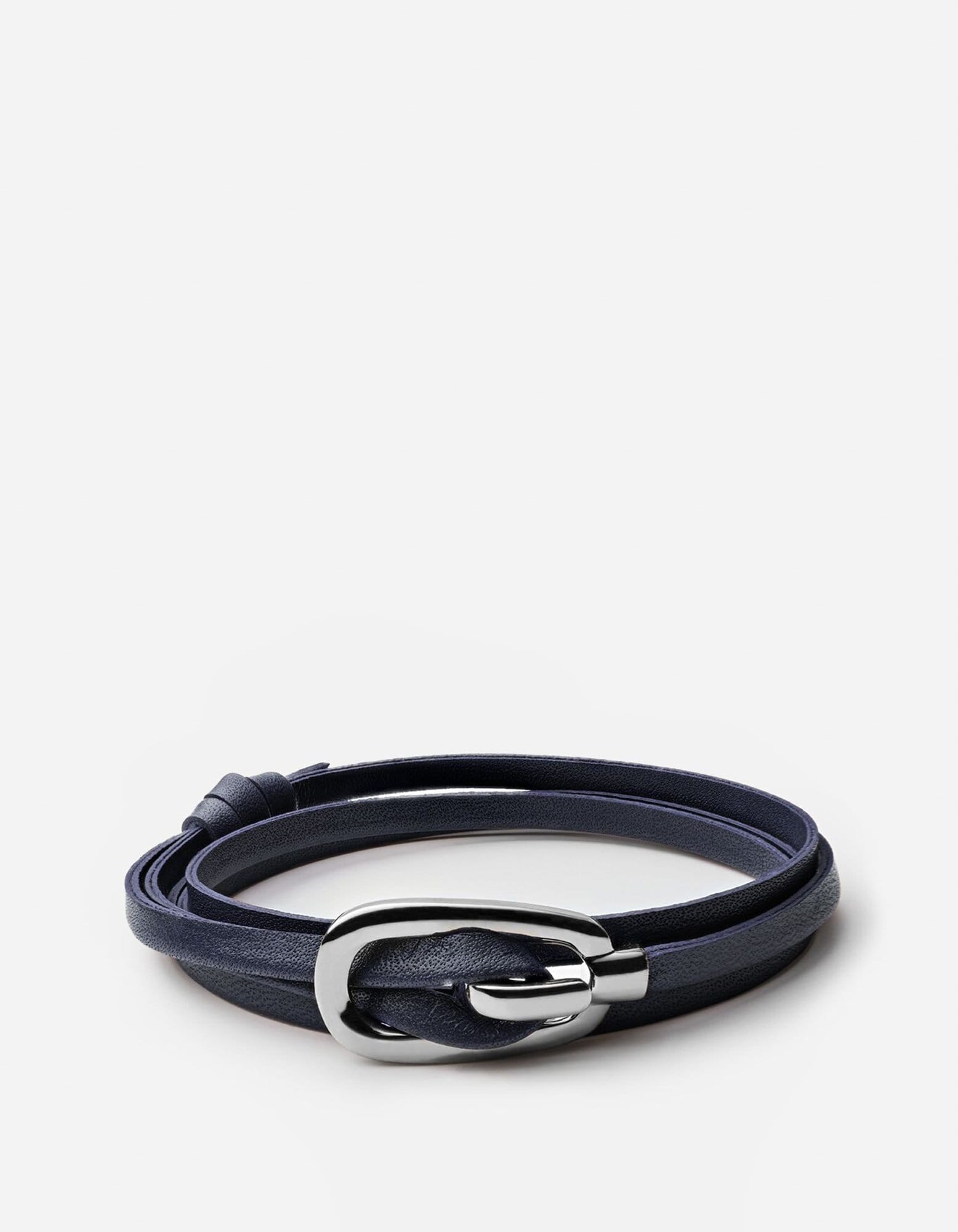 Miansai Bracelets New Gamle Leather Bracelet, Silver Plated Dusk / O/S