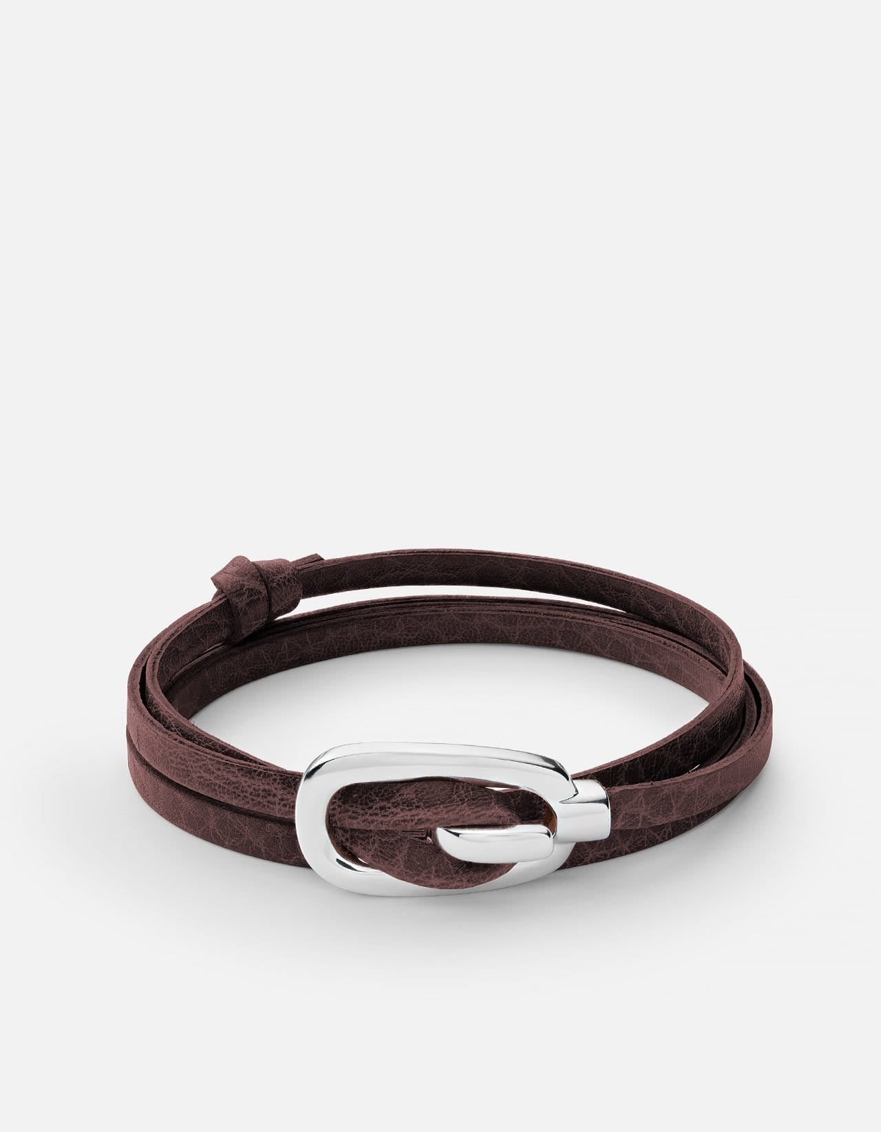 Miansai Bracelets New Gamle Leather Bracelet, Silver Plated Mojave / O/S