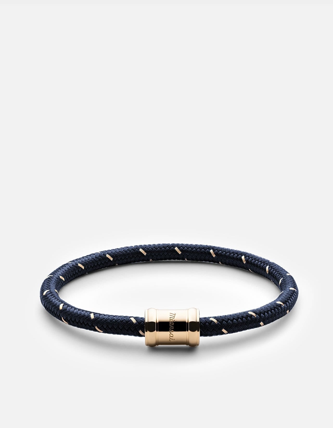 Miansai Bracelets Mini Single Rope Casing, Gold Navy/Gold / M