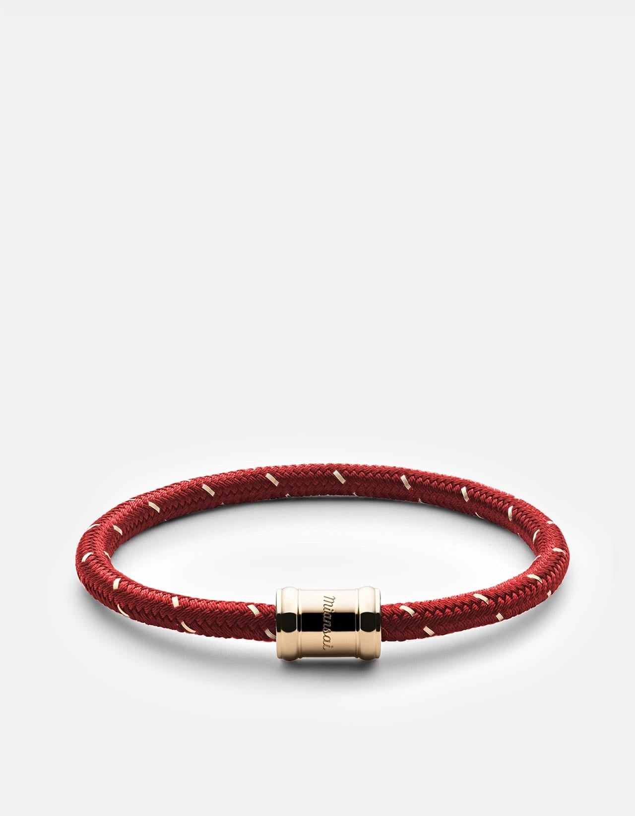 Miansai Bracelets Mini Single Rope Casing, Gold Red/Gold / M