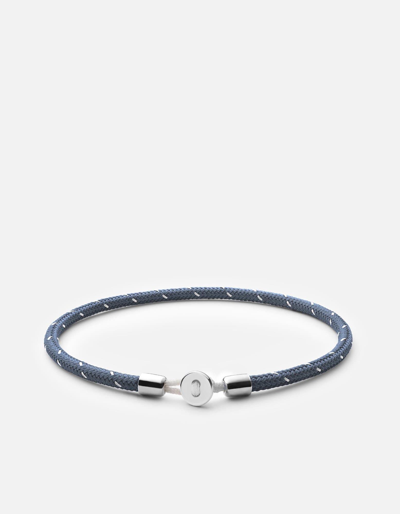 Miansai Bracelets Nexus Rope Bracelet, Sterling Silver Slate/Steel / M