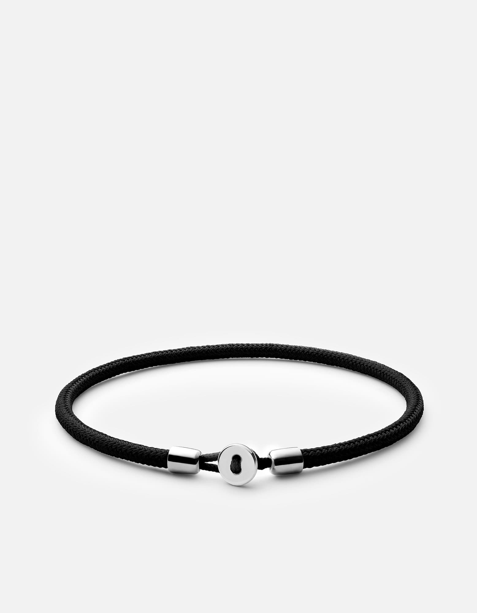Nexus Rope Bracelet, Sterling Silver / Black