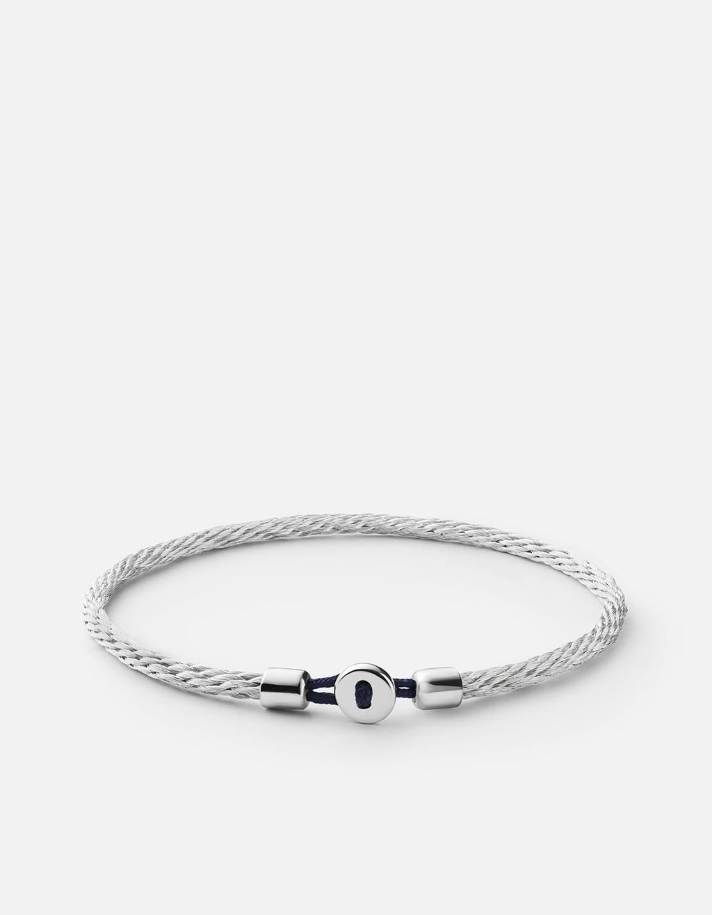 Miansai Bracelets Nexus Cable Bracelet, Sterling Silver Solid Navy / M