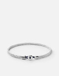 Miansai Bracelets Nexus Cable Bracelet, Sterling Silver Solid Navy / M