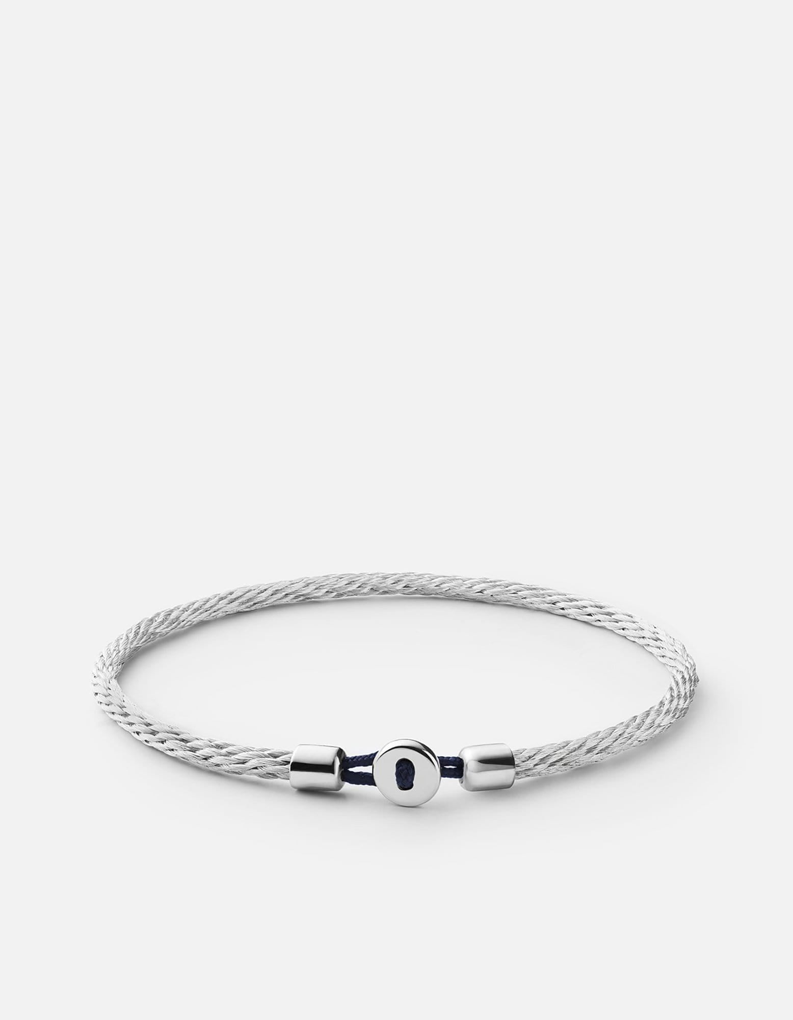 Miansai Bracelets Nexus Cable Bracelet, Sterling Silver Solid Navy / M