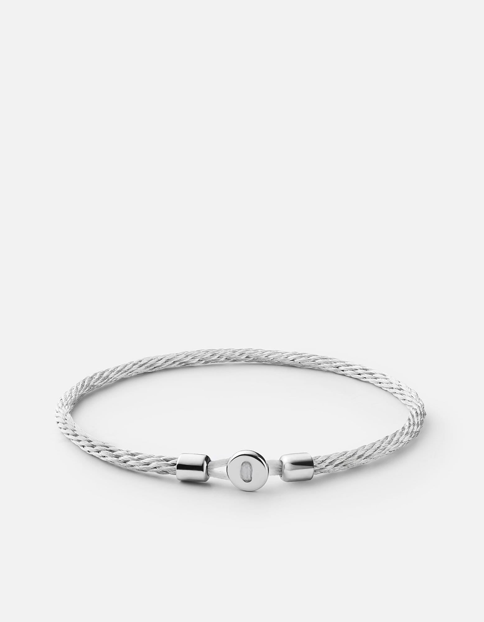 Miansai Bracelets Nexus Cable Bracelet, Sterling Silver Solid White / M