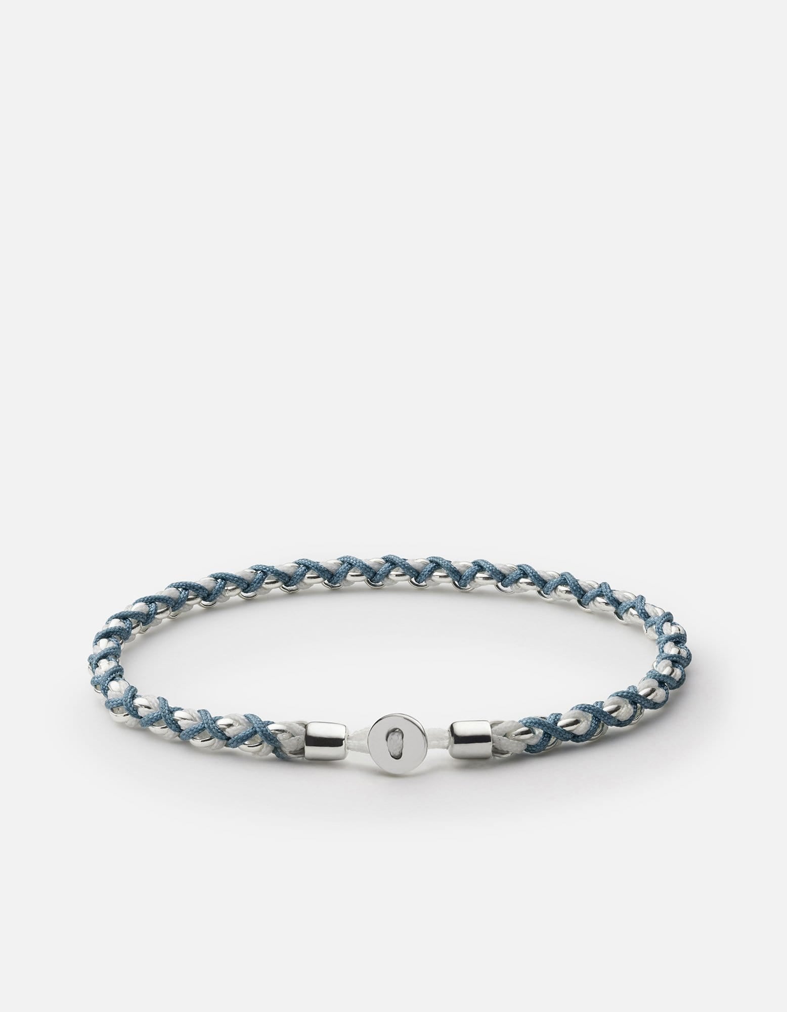 Miansai Bracelets Nexus Chain Bracelet, Sterling Silver Slate/White / M