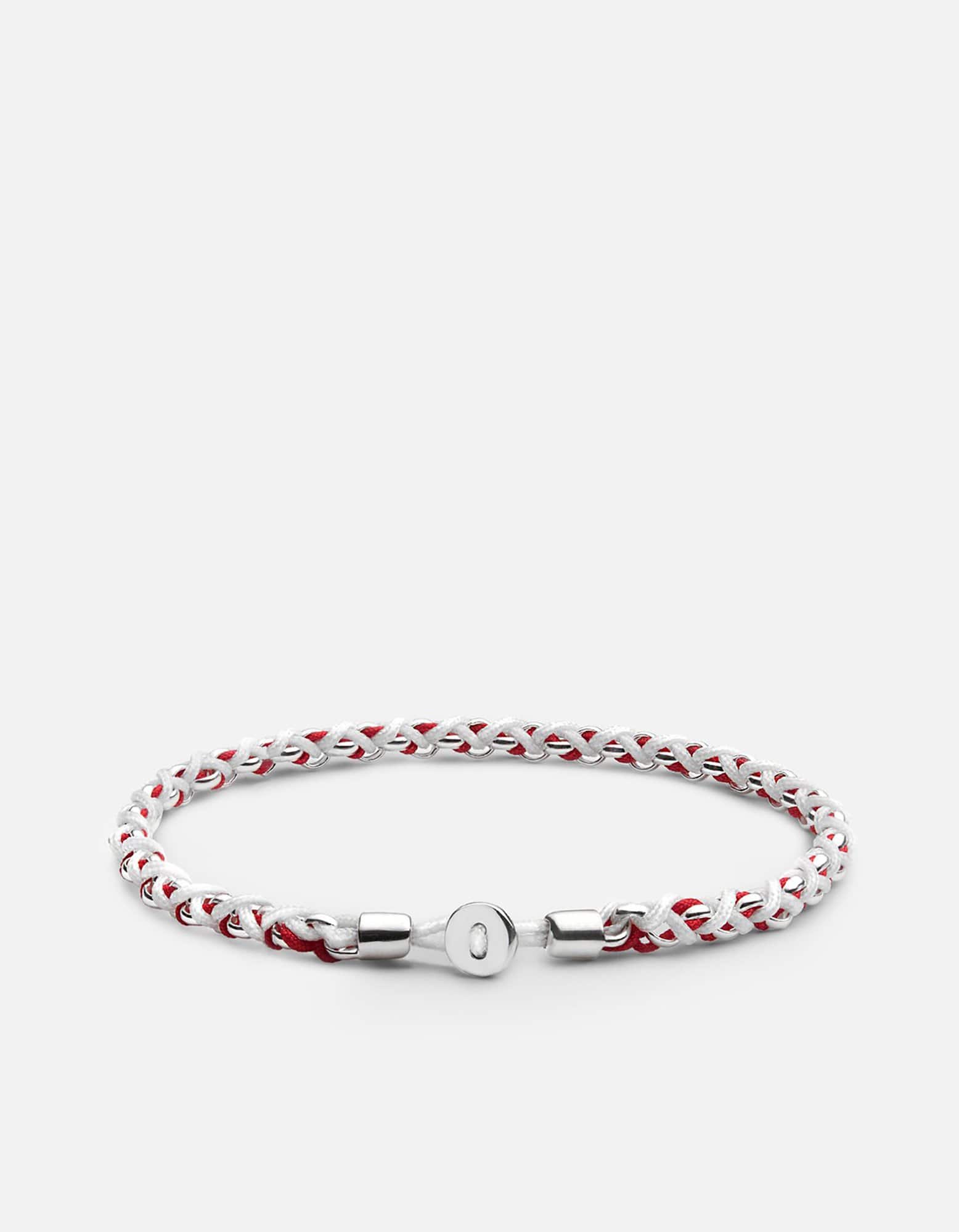 Miansai Bracelets Nexus Chain Bracelet, Sterling Silver White/Red / M