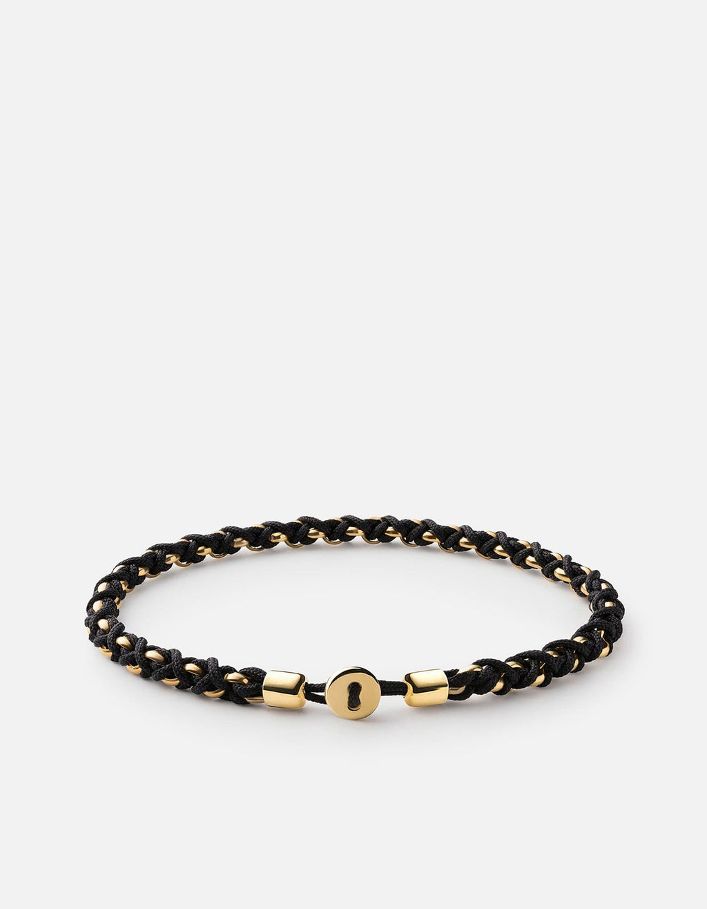Miansai Bracelets Nexus Chain Bracelet, Gold Vermeil Solid Black / S