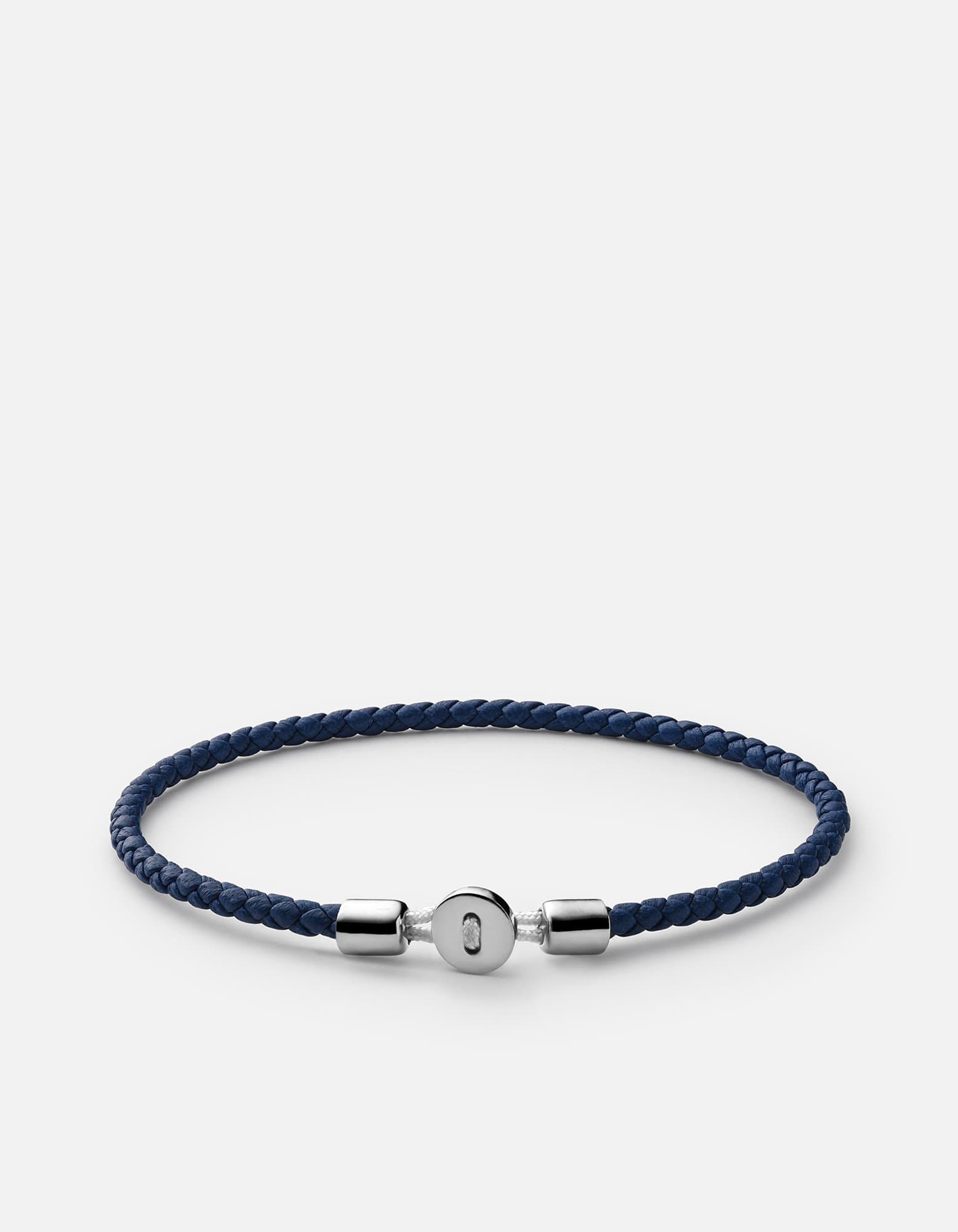 Nexus Leather Bracelet, Sterling Silver / Natural