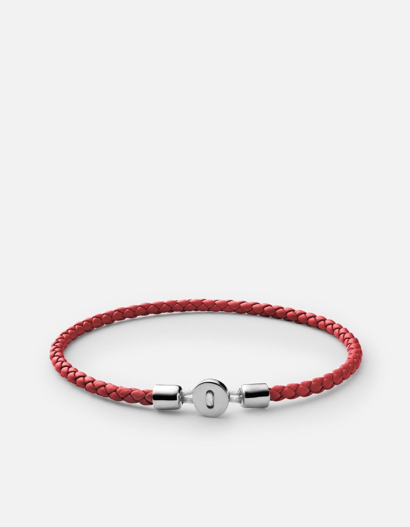 Nexus Leather Bracelet, Sterling Silver / Cobalt Blue