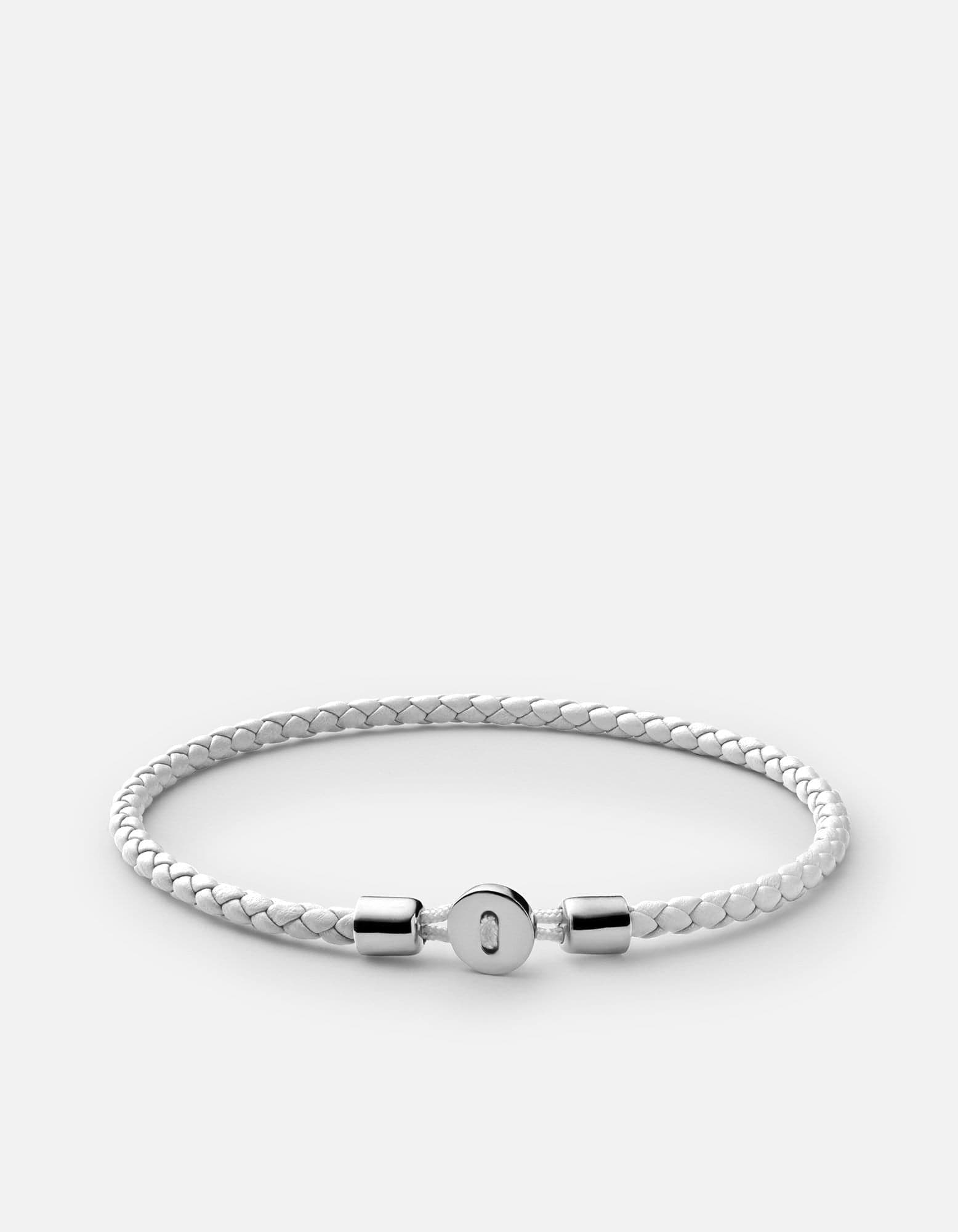 Nexus Leather Bracelet, Sterling Silver / Natural