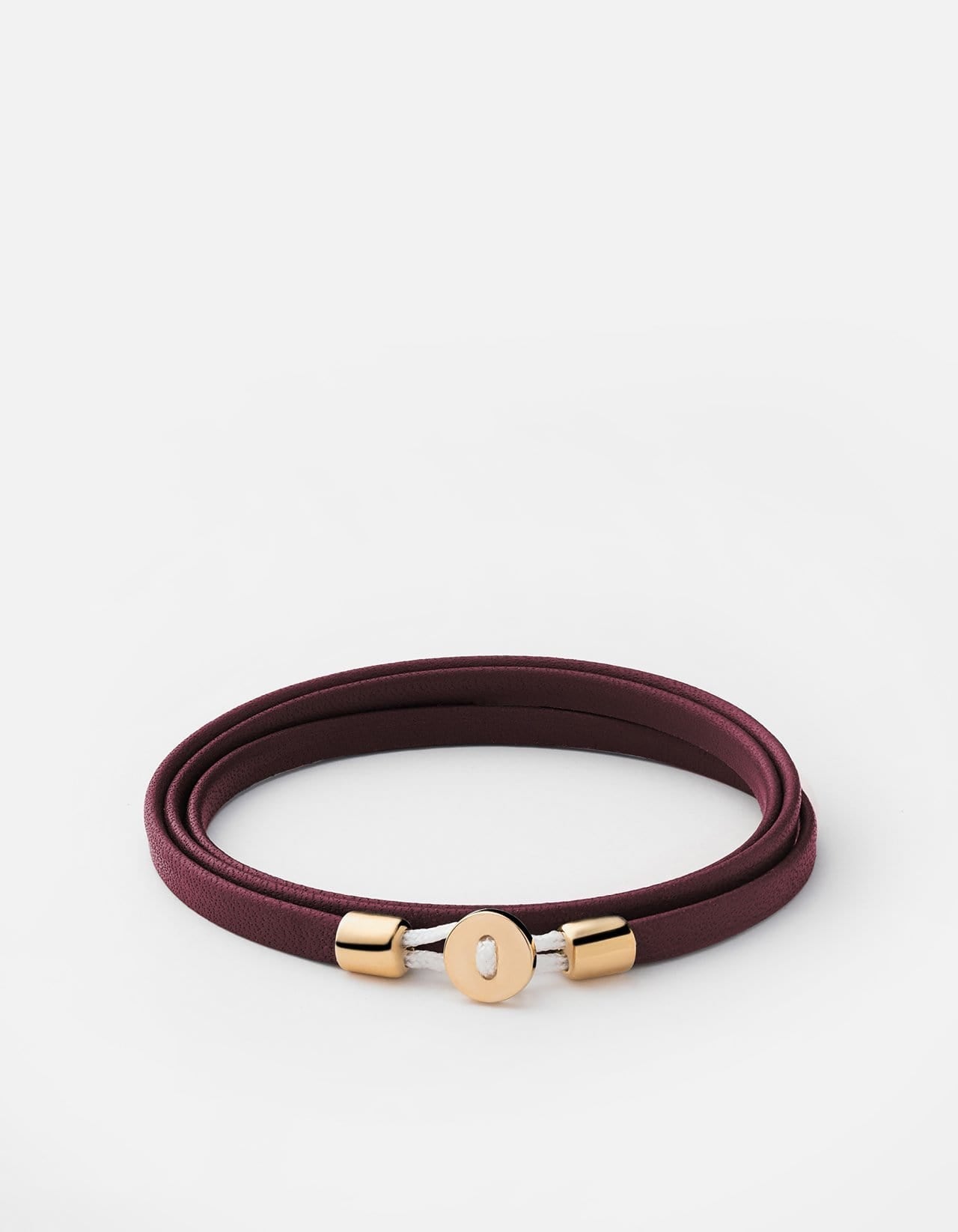 Miansai Bracelets Nexus Wrap Bracelet, Gold Vermeil Oxblood / S