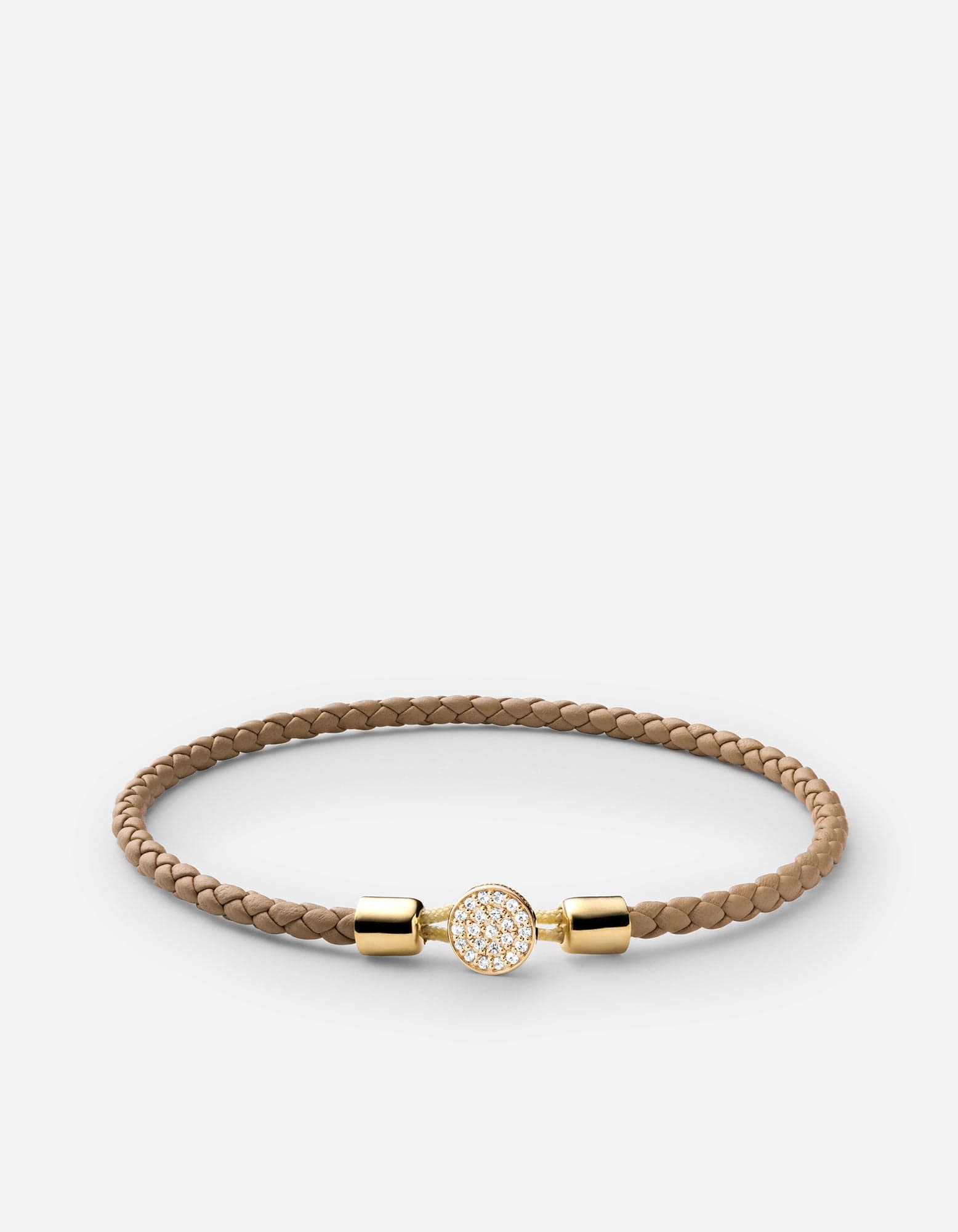 Miansai Bracelets Nexus Leather Bracelet, Gold Vermeil/Sapphire Natural/Gold Vermeil Sapphire / S