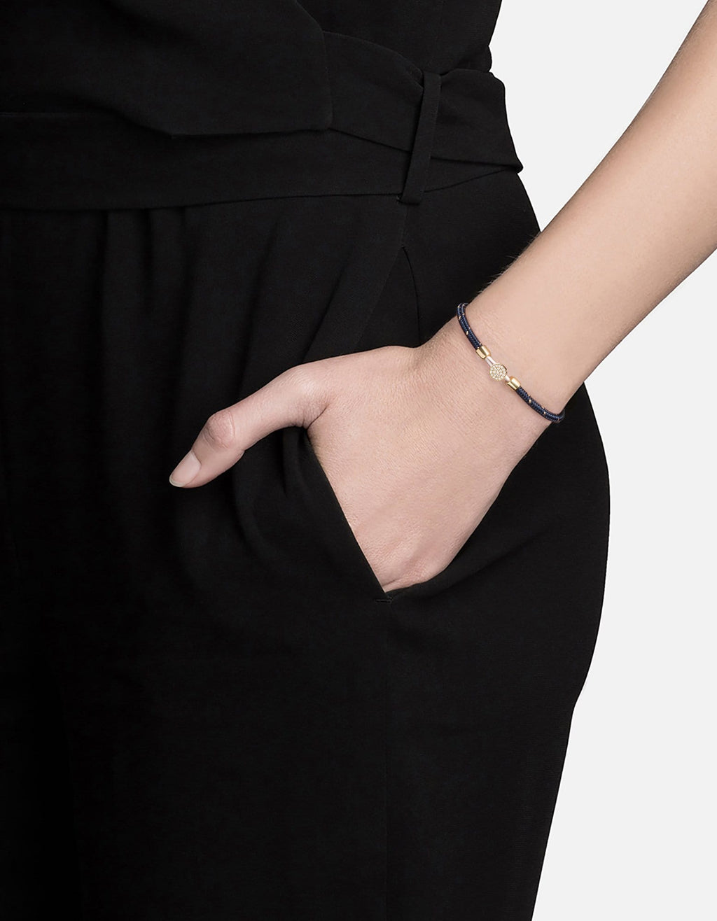 Nexus Rope Bracelet, 14k Gold Pavé