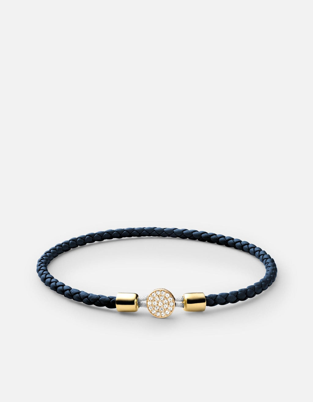 Nexus Leather Bracelet, Gold Vermeil