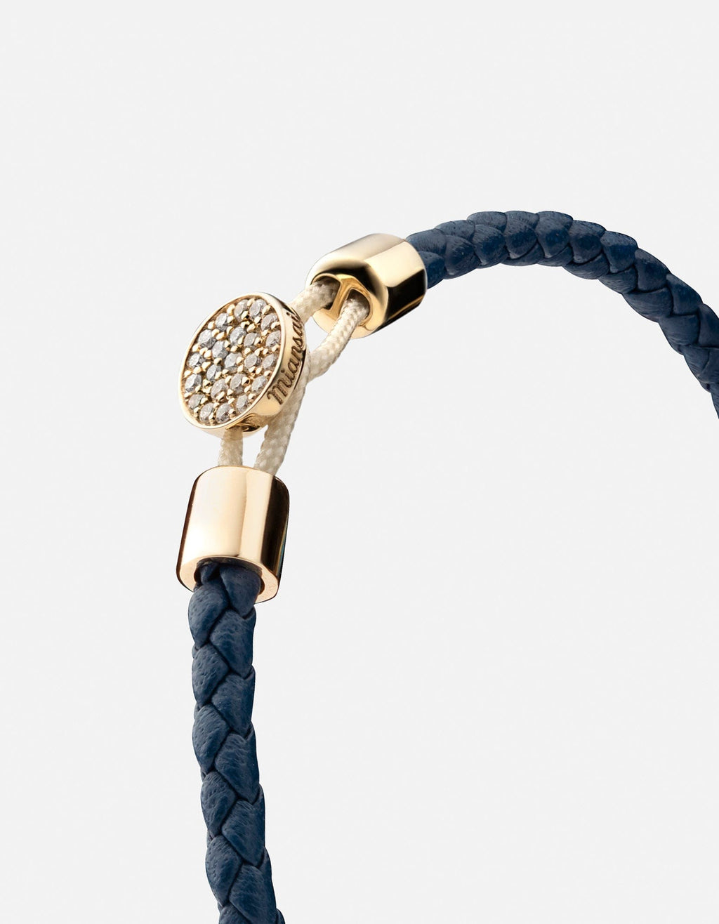 Nexus Leather Bracelet, Gold Vermeil