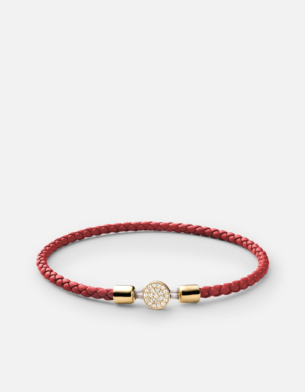 Nexus Leather Bracelet, Gold Vermeil