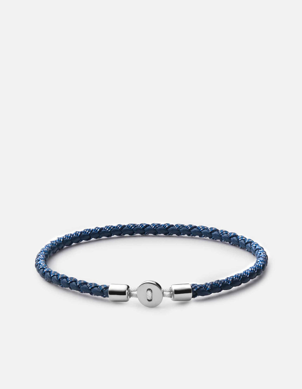 Miansai Bracelets Nexus Ribbon Bracelet, Sterling Silver Dark Navy / M