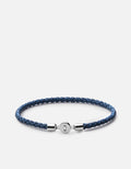 Miansai Bracelets Nexus Ribbon Bracelet, Sterling Silver Dark Navy / M