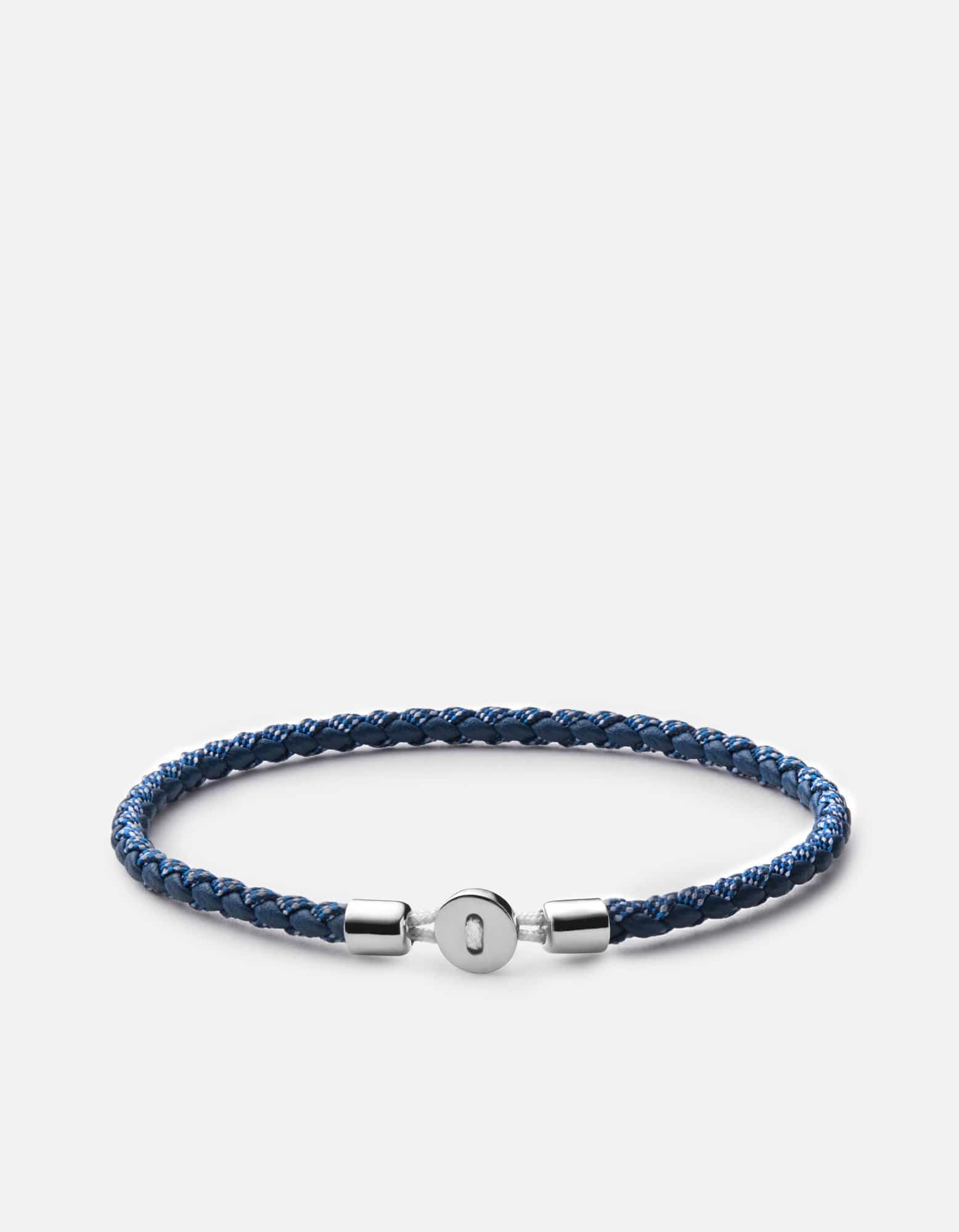 Miansai Bracelets Nexus Ribbon Bracelet, Sterling Silver Dark Navy / M