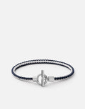 Miansai Bracelets Atlas Rope Bracelet, Matte Sterling Silver Navy/White / M