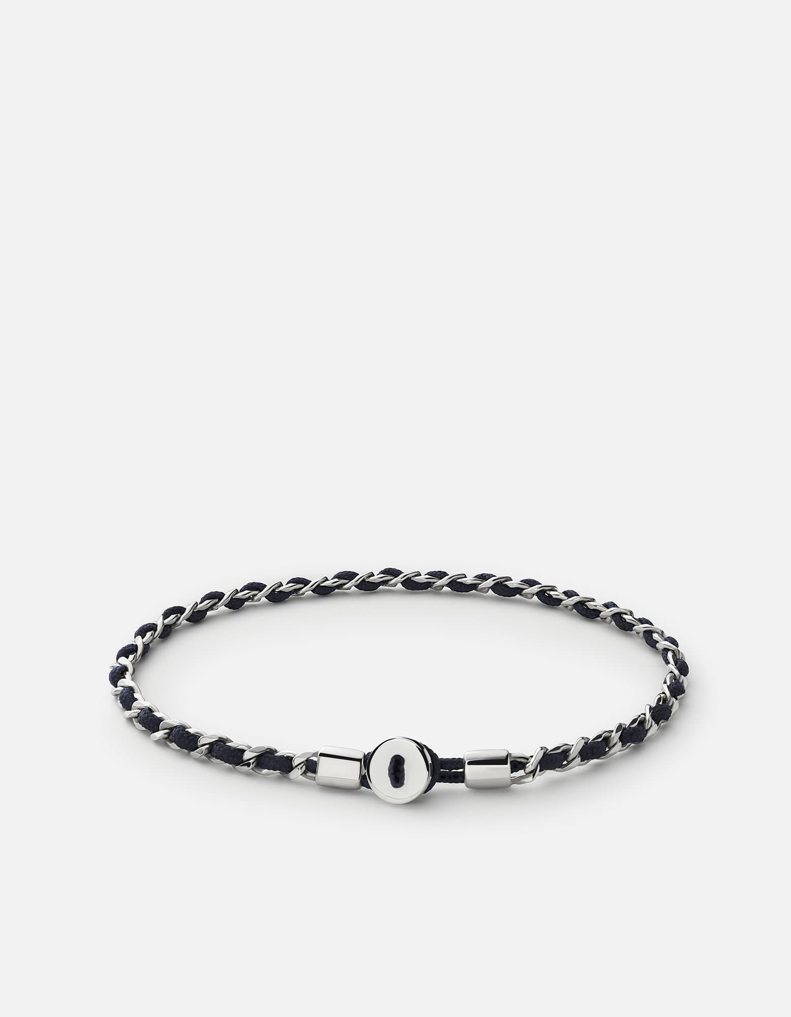 Miansai Bracelets Nexus Link Bracelet, Sterling Silver Navy Blue / S