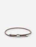 Miansai Bracelets Orson Pull Bungee Rope Bracelet, Sterling Silver/Cream-Black Cream/Black / O/S