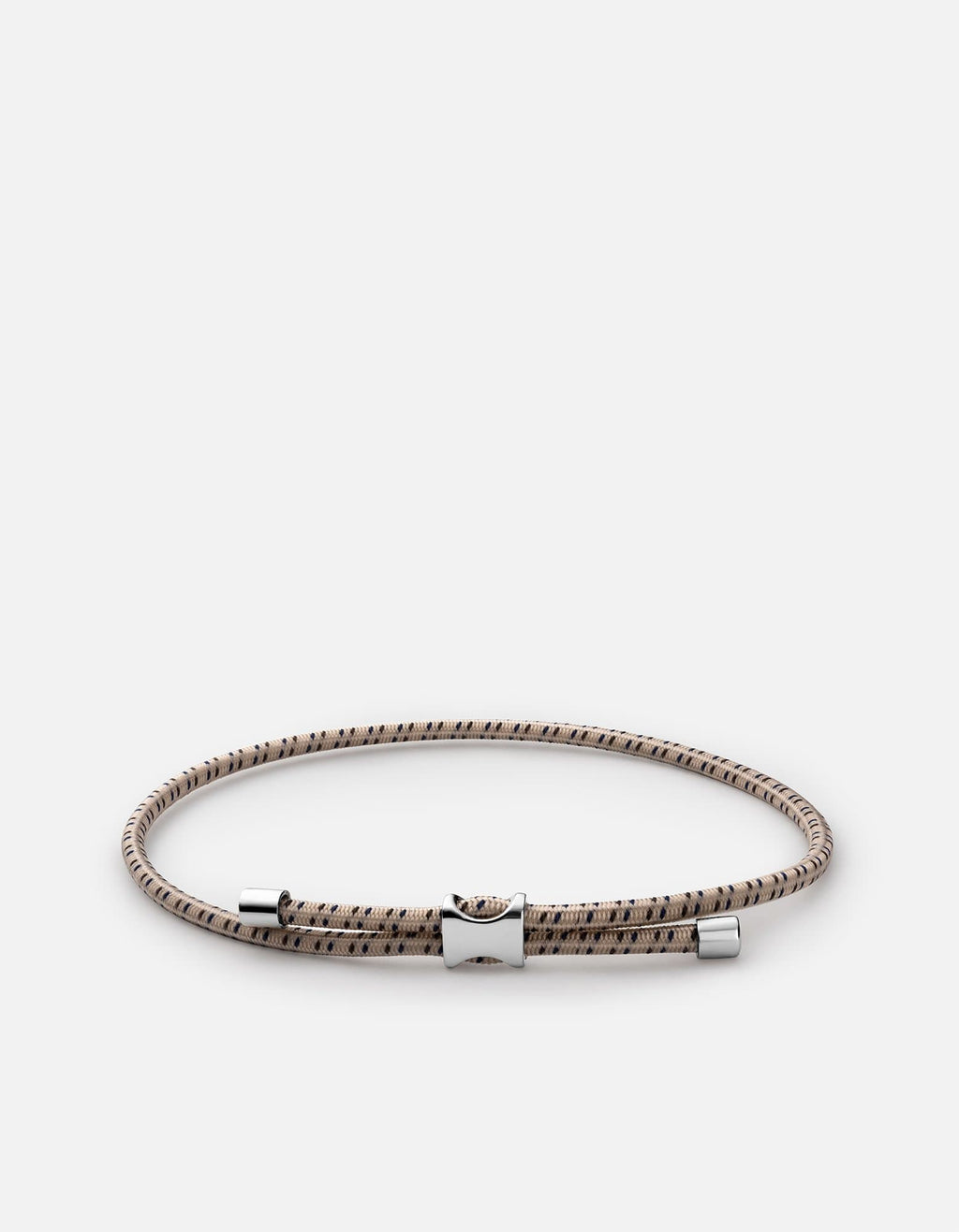 Orson Pull Bungee Rope Bracelet, Sterling Silver / Navy