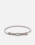 Miansai Bracelets Orson Pull Bungee Rope Bracelet, Sterling Silver Off White / O/S