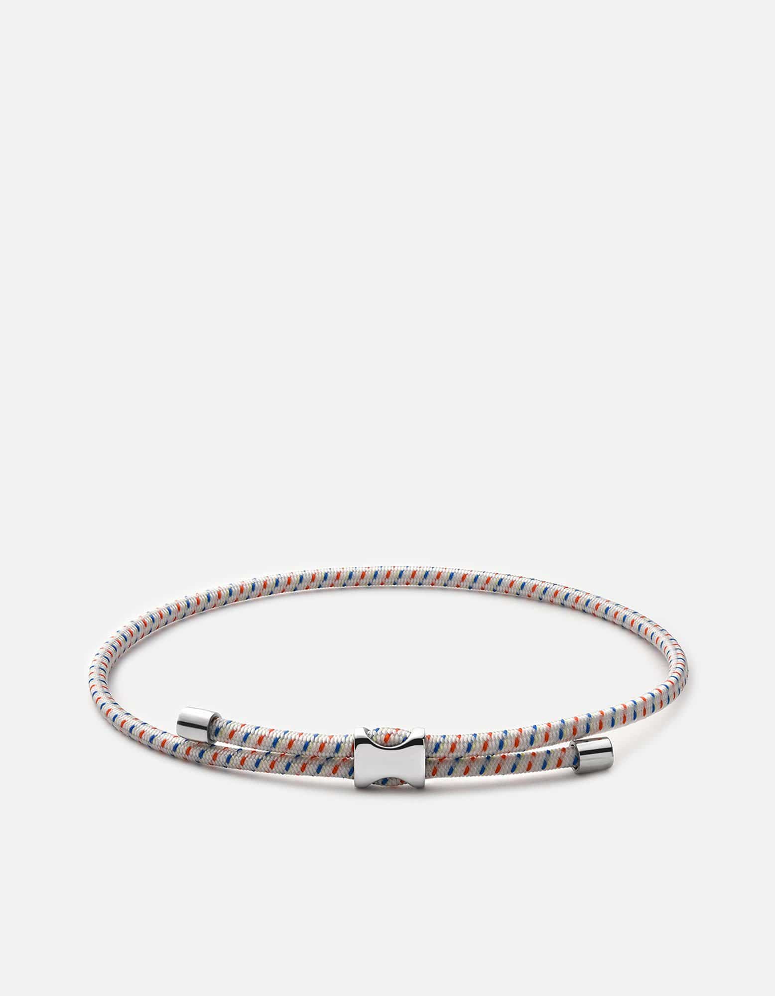 Miansai Bracelets Orson Pull Bungee Rope Bracelet, Sterling Silver Off White / O/S