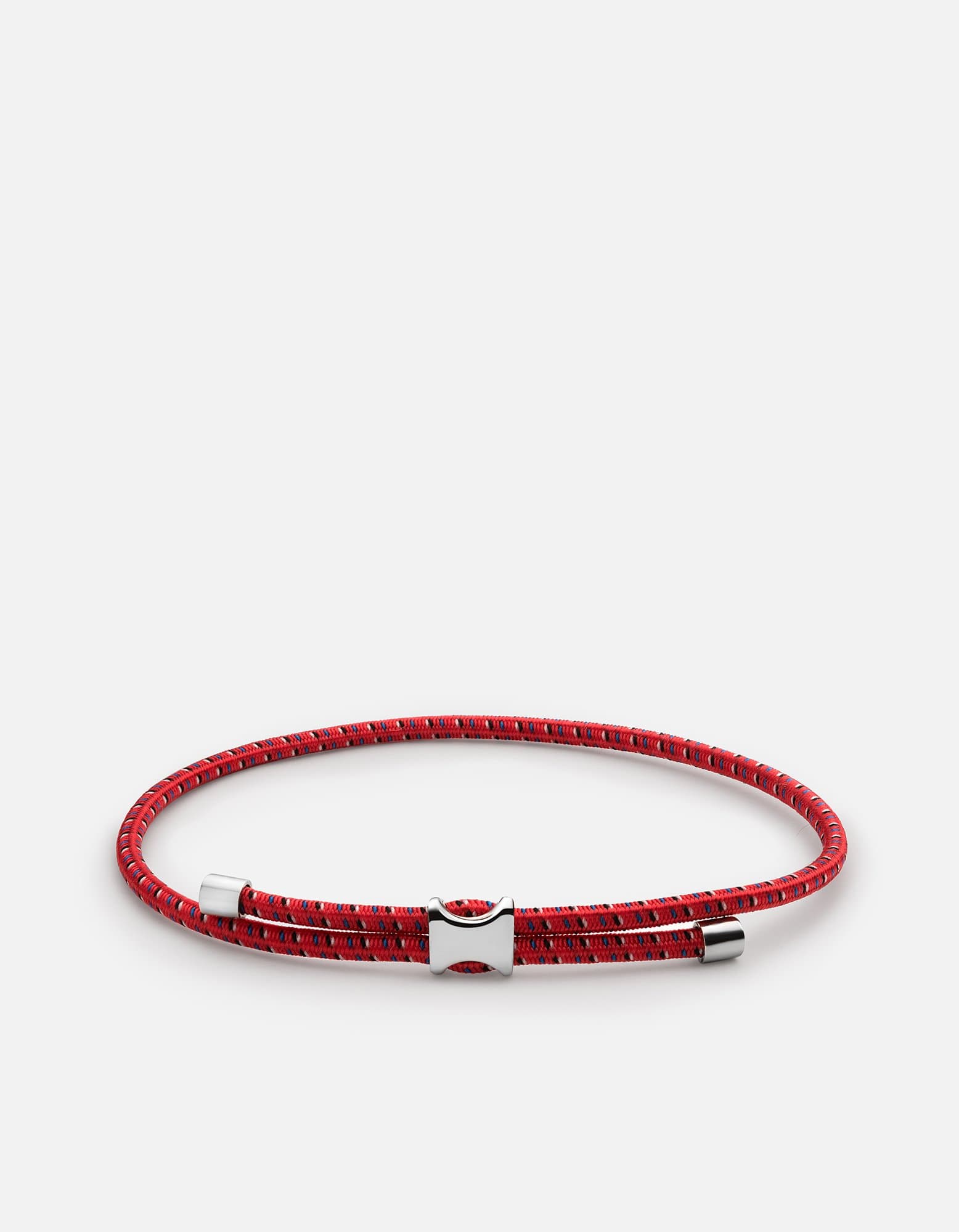 Orson Pull Bungee Rope Bracelet, Sterling Silver / Hunter/Black