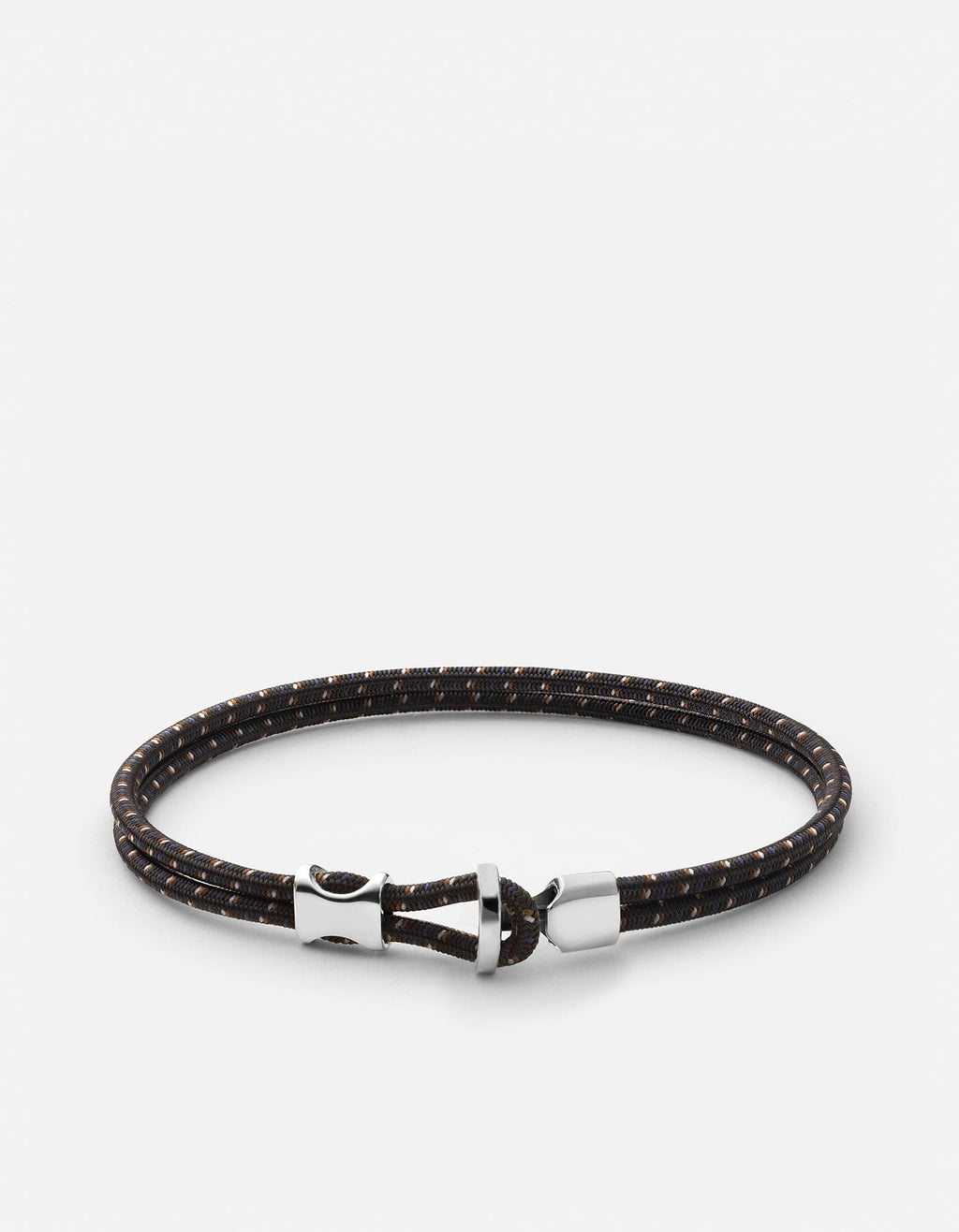 Miansai Bracelets Orson Loop Bungee Rope Bracelet, Sterling Silver Black/Brown / M