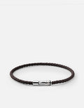 Miansai Bracelets Juno Leather Bracelet, Sterling Silver Brown / M