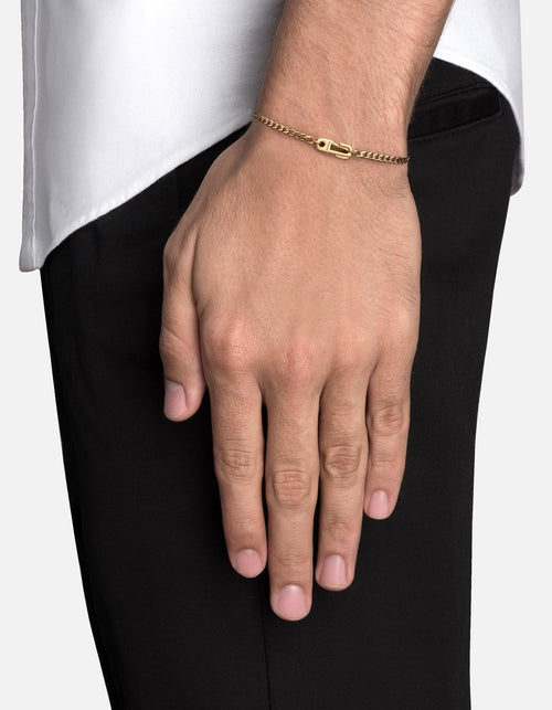 Annex Cuban Curb Chain Bracelet I, Gold Vermeil