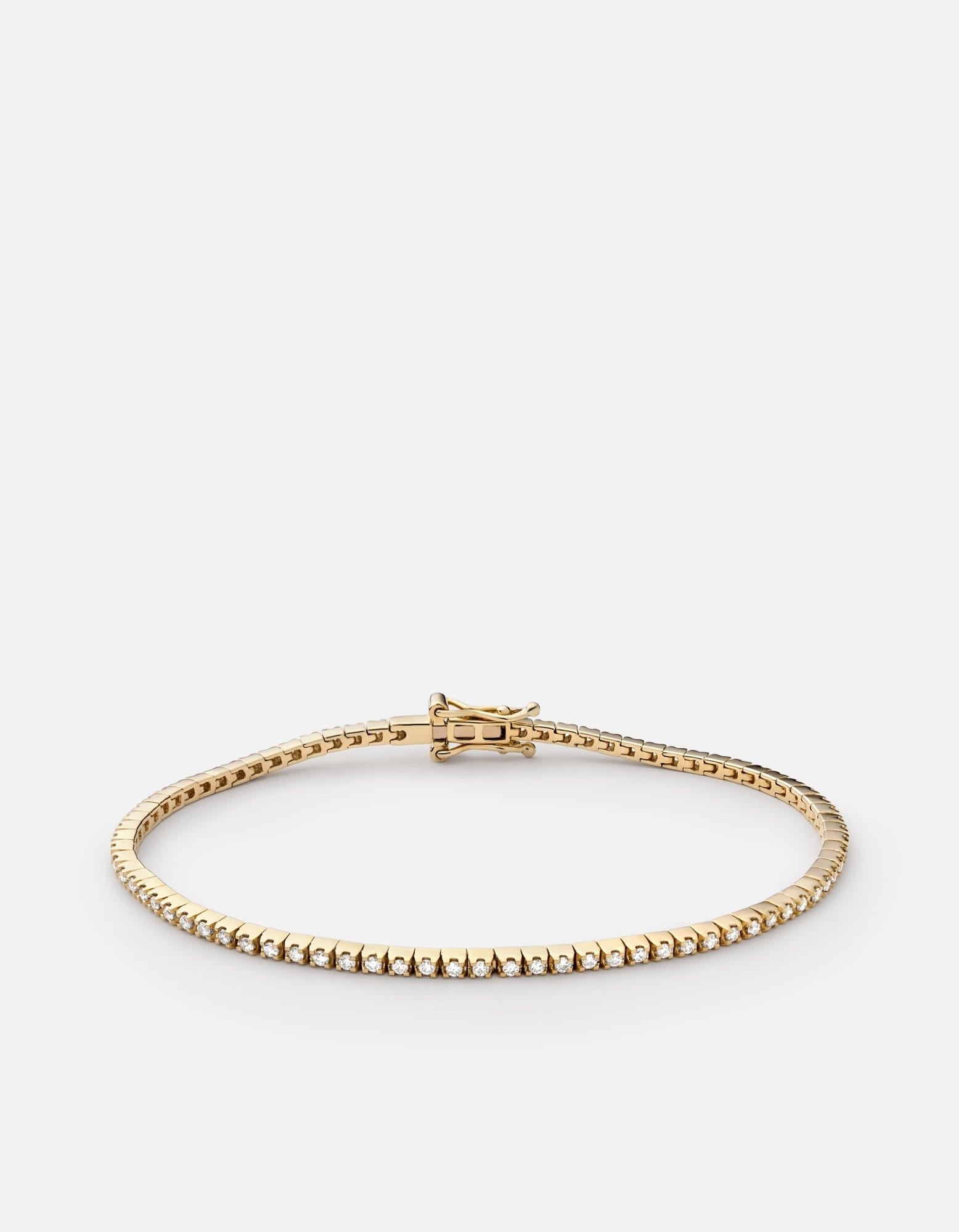 Miansai Bracelets Century Square Bracelet, 14k Gold Pavé Polished Yellow Gold/Pave / S